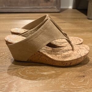 Donald J. Pliner Beige Cork wedge Sandals